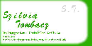 szilvia tombacz business card